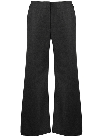 Pre-owned Chanel Wide-legged Tailored Trousers In Grey
