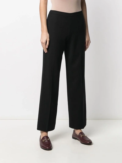 Pre-owned Chanel Straight-fit Tailored Trousers In Black