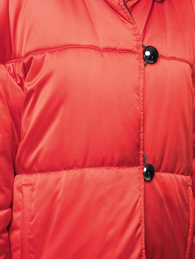 Pre-owned Saint Laurent Oversized Padded Coat In Red