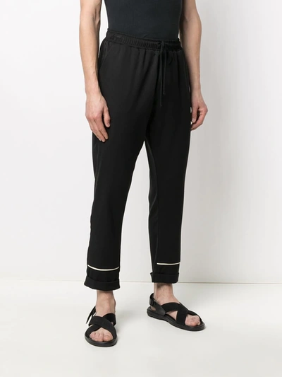 Shop Alchemy Straight-leg Pyjama Trousers In Black