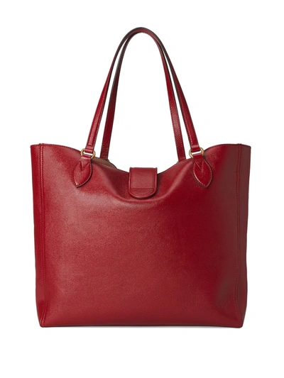 Shop Gucci Double G Logo Tote Bag In Red