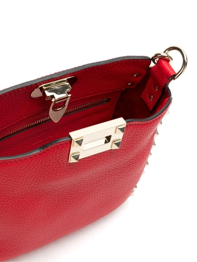 Shop Valentino Mini Rockstud Crossbody Bag In Red