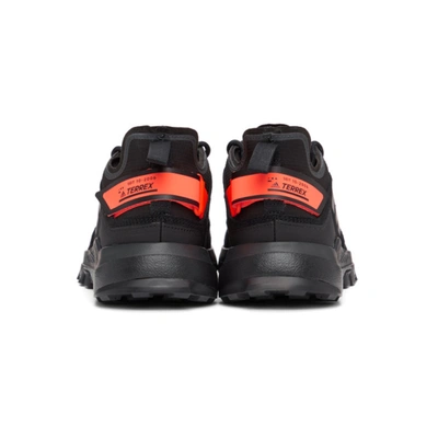 Shop Adidas Originals Black Terrex Hiking Low Sneakers In Blk/gry/ora