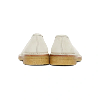 Shop Lemaire Off-white Square Toe Slippers In 911 Light Pelican G