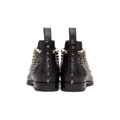 Shop Gucci Black Brogue Detail Boots In 1000 Black