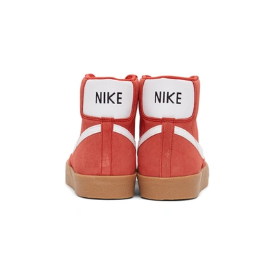 Shop Nike Red Suede Blazer Mid '77 Sneakers In 600 Univers