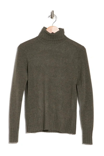 Shop Quinn Turtleneck Cashmere Sweater In Olive
