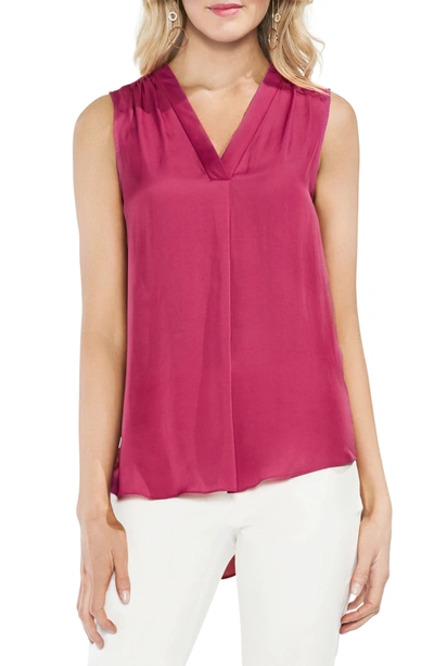 Shop Vince Camuto Rumpled Satin Blouse In Pink Rose