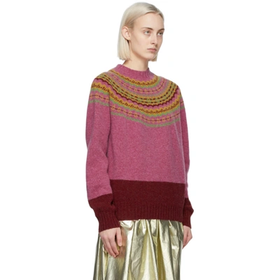 Shop Molly Goddard Pink & Red Benny Sweater In Heather