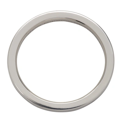 Shop Le Gramme Silver Polished 'la 7 Grammes' Ribbon Ring