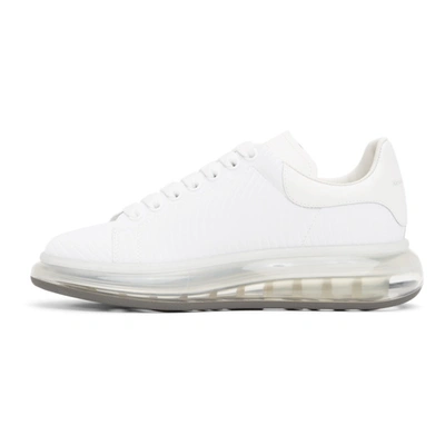 Shop Alexander Mcqueen White Textured Oversized Sneakers In 9000 White/