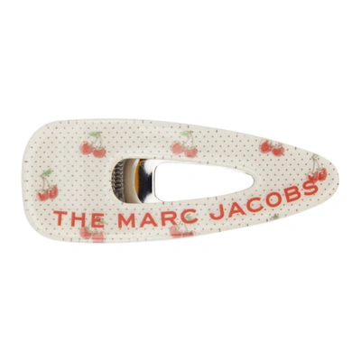 Shop Marc Jacobs Off-white 'the Cherries' Barrette In 112 Ivory