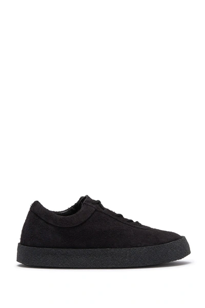 Shop Yeezy Leather Low Top Sneaker In Graphite