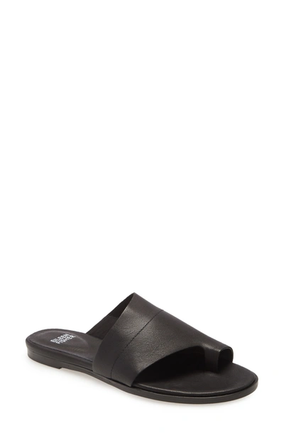 Shop Eileen Fisher Ty Leather Toe Loop Sandal In Black