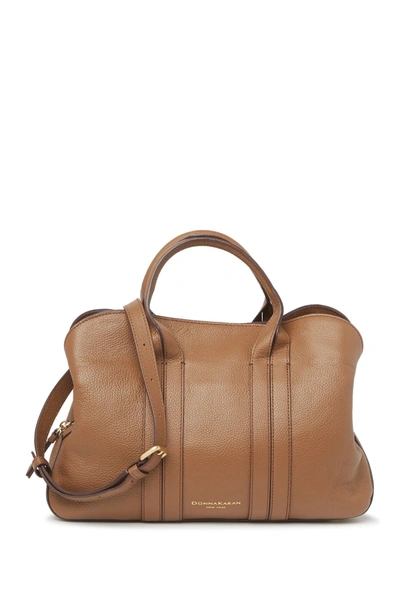 Donna Karan Perry Leather Large Satchel In Vicuna | ModeSens