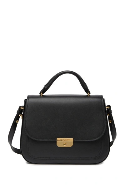 Shop Marc Jacobs Rider Top Handle Leather Satchel In Black