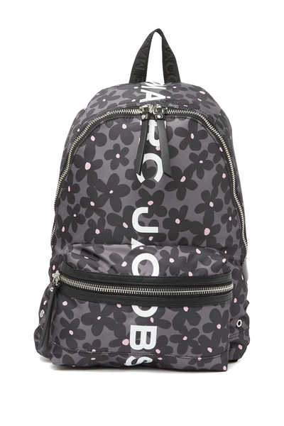 Shop Marc Jacobs Suspiria Floral Logo Print Backpack In Grey Multi