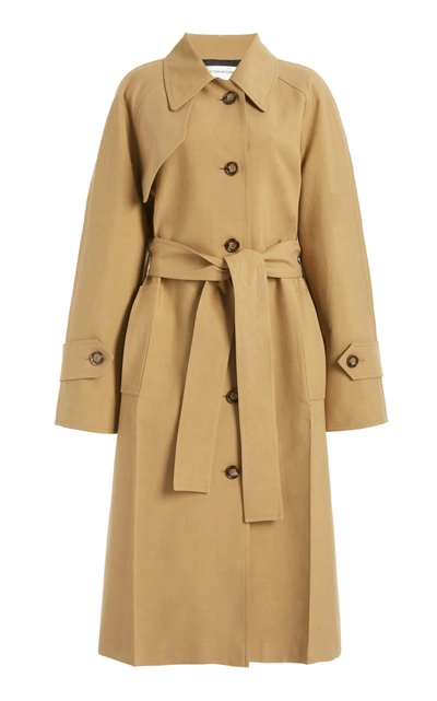 Shop Victoria Beckham Women's Belted Cotton-blend Gabardine Trench Coat In Neutral