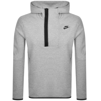 Shop Nike Half Zip Tech Hoodie Grey