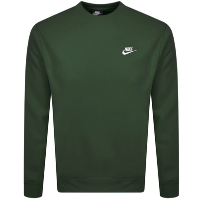 Shop Nike Crew Neck Club Sweatshirt Green