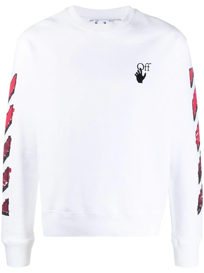 Shop Off-white Marker Arrows Cotton Sweatshirt In White