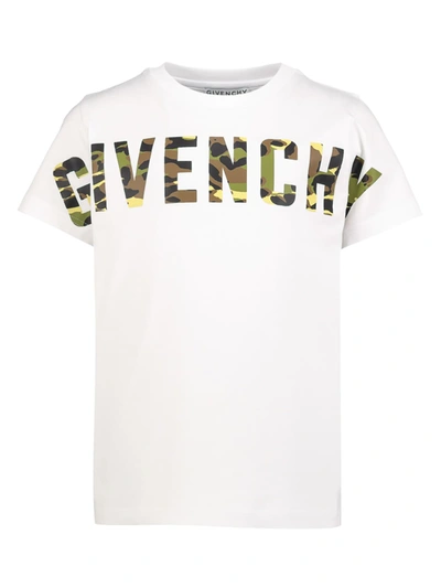 Shop Givenchy Kids T-shirt For Boys In White