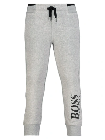 Shop Hugo Boss Kids Sweatpants For Boys In Grey