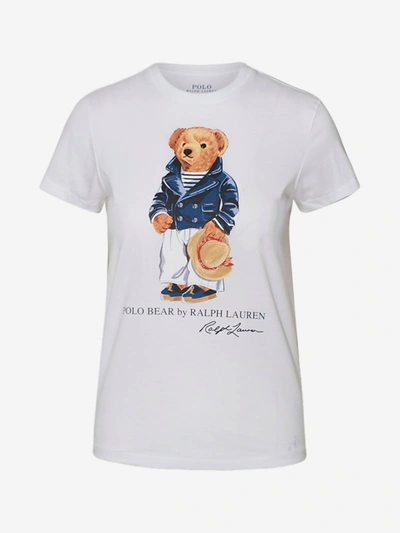 Polo Ralph Lauren Polo Bear Cotton T-shirt In White | ModeSens