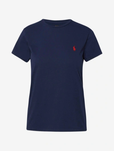 Shop Polo Ralph Lauren Blue T-shirt In Navy