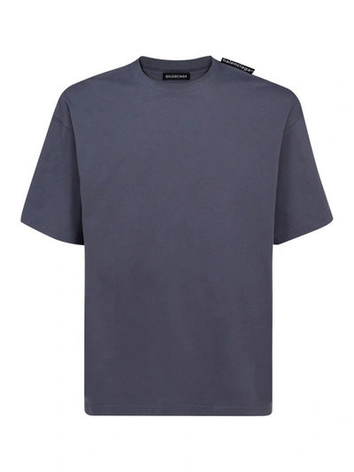 Shop Balenciaga Cotton T-shirt In Grey