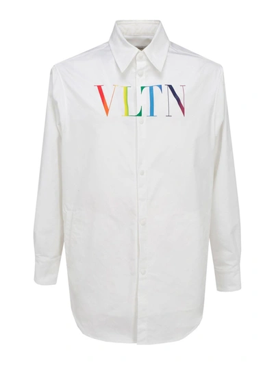 Shop Valentino Vltn Shirt In White