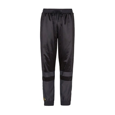 Shop Fendi Tech Satin Trousers In Noir