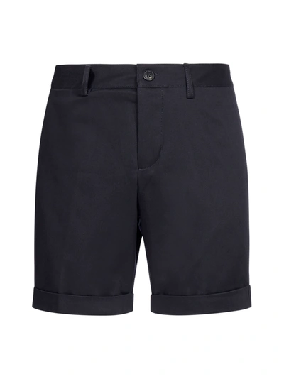 Shop Ami Alexandre Mattiussi Cotton Chino Shorts In Navy