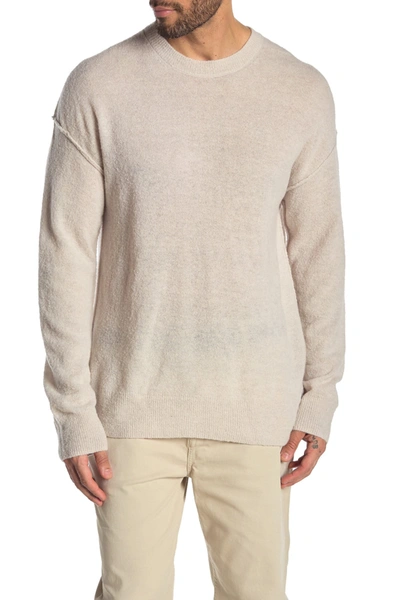 Shop Allsaints Ridge Crew Neck Pullover Sweater In Ecru White