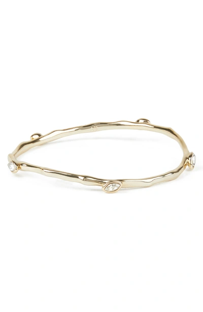 Shop Alexis Bittar 10k Gold Plated Navette Crystal Bangle Bracelet