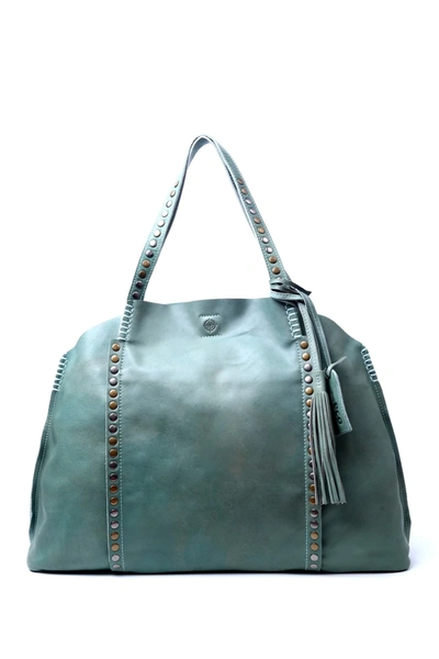 Shop Old Trend Birch Leather Tote Bag In Mint