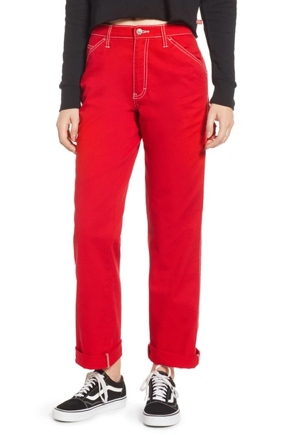 Shop Dickies Relaxed Fit Carpenter Pants In Red
