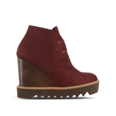 Shop Stella Mccartney Ankle Boots In Burgundy