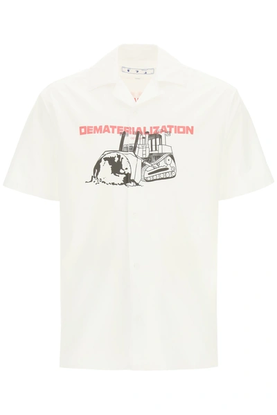 Shop Off-white Dematerialization Holiday Shirt In White Red