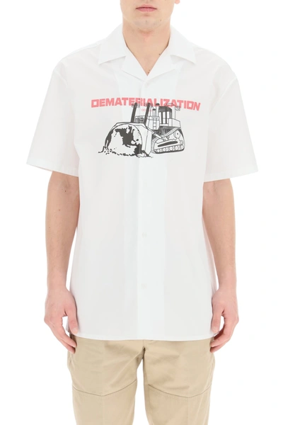 Shop Off-white Dematerialization Holiday Shirt In White Red