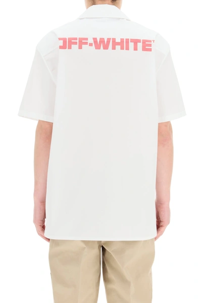Shop Off-white Dematerialization Holiday Shirt In White Red