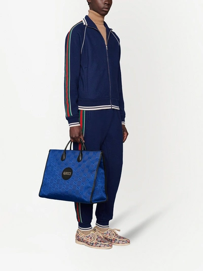 Shop Gucci Off The Grid Tote Bag In Blue