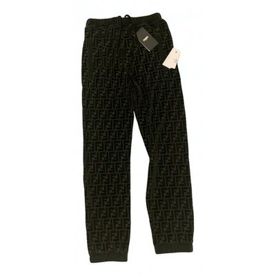 Pre-owned Fendi Green Cotton Trousers