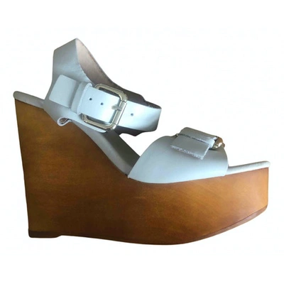 Pre-owned Mellow Yellow Leather Sandals In White