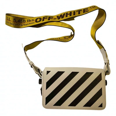 Pre-owned Off-white Binder White Leather Handbag