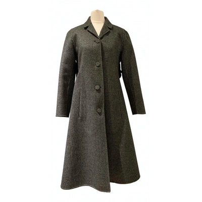 Pre-owned Rochas Wool Coat In Grey