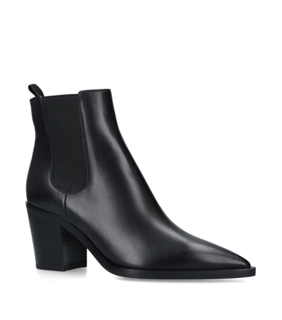 Shop Gianvito Rossi Leather Romney Boots 70