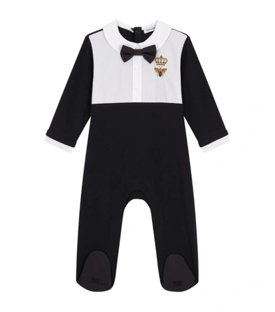 Shop Dolce & Gabbana Kids Tuxedo All-in-one (0-24 Months) In Multi