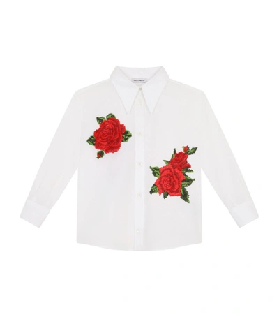 Shop Dolce & Gabbana Kids Embroidered Shirt (2-6 Years)