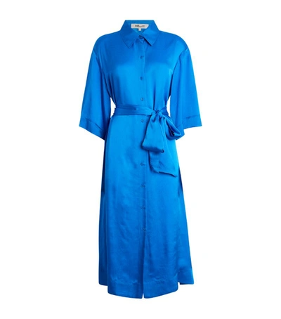 Shop Diane Von Furstenberg Dvf  Silk Satin Shirt Dress